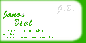 janos diel business card